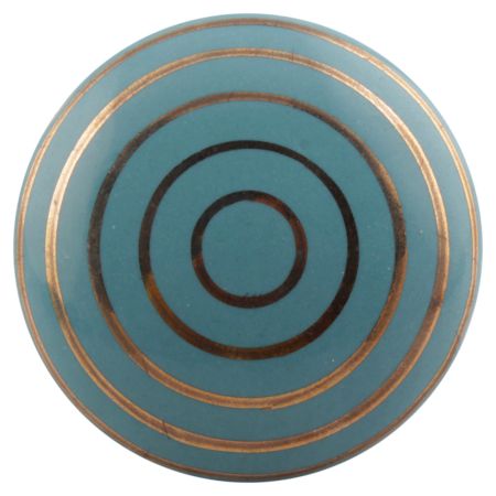 Sea Green Striped Ceramic Wine Stopper